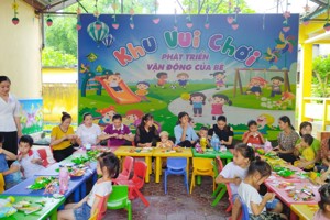 Công đoàn Trường Mầm non 10-10 thị trấn Thất Khê tổ chức tết thiếu nhi 1/6 cho con em CB, GV, NV trong trường.